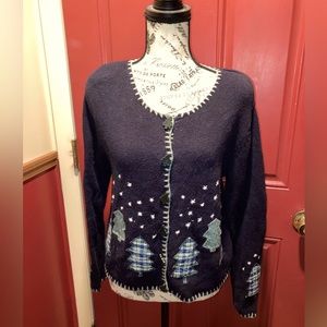 Christopher&Banks Holiday Cardigan. VGUC